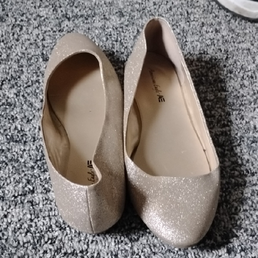 Airwalk Glittery Tan Flats